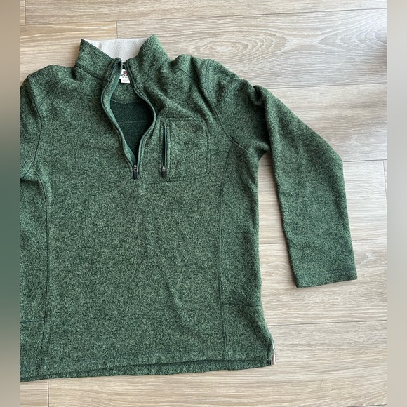 Woolrich Other - Woolrich XL Green Fleece Quarter Zip Pullover Sweater Outdoor Chest Pocket